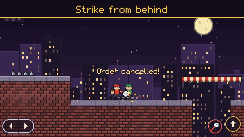 Striking a rival from behind